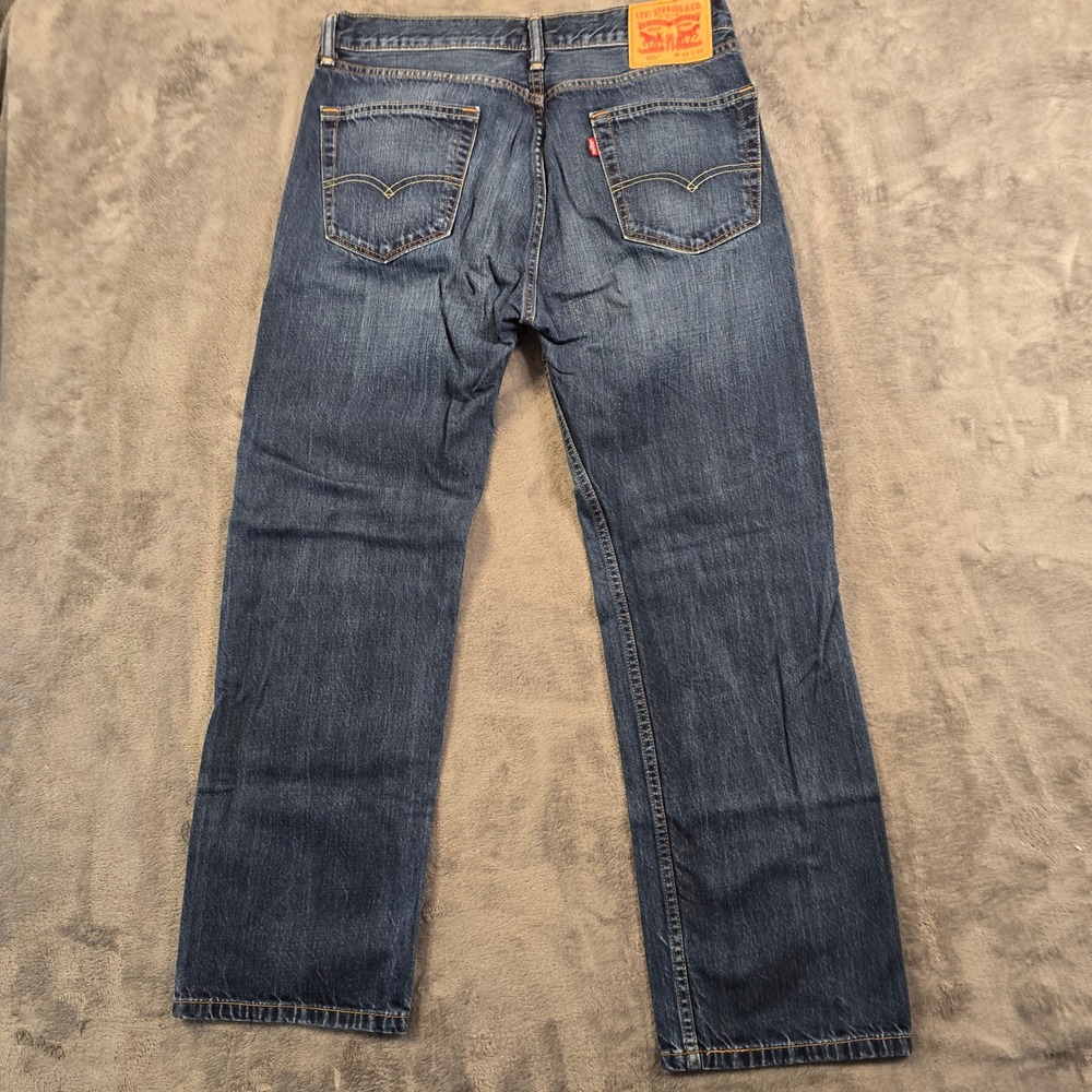 Levis 505 Jeans Men's 33x30 Blue‎ Denim Medium Wash Regular Fit Straight Leg - Picture 10 of 16